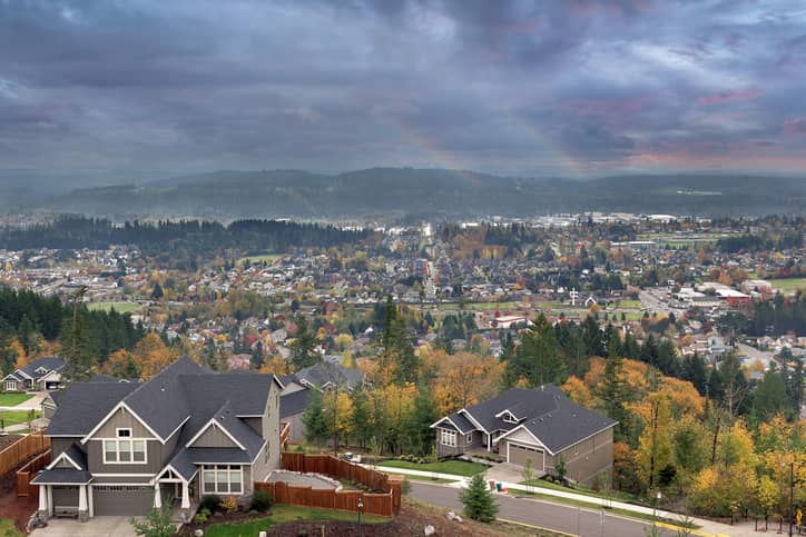 Rainbow over Happy Valley Oregon